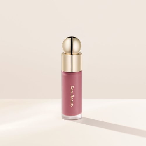 Believe| Rare Beauty's Soft Pinch Liquid Blush in the dewy true mauve shade 