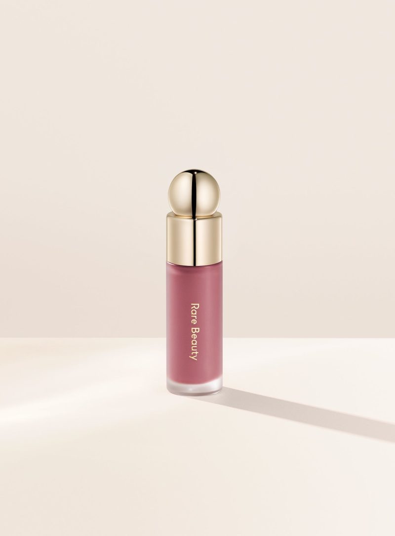 Believe| Rare Beauty's Soft Pinch Liquid Blush in the dewy true mauve shade "Believe."