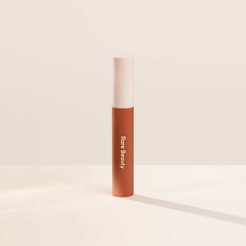 Brave| Shade Brave, in muted terracotta, of the Lip Souffle Matte Lip Cream by Rare Beauty.