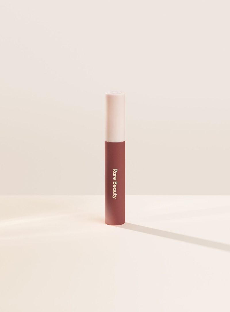 Fearless| Shade Fearless, in a deep mauve rose, of the Lip Souffle Matte Lip Cream by Rare Beauty.