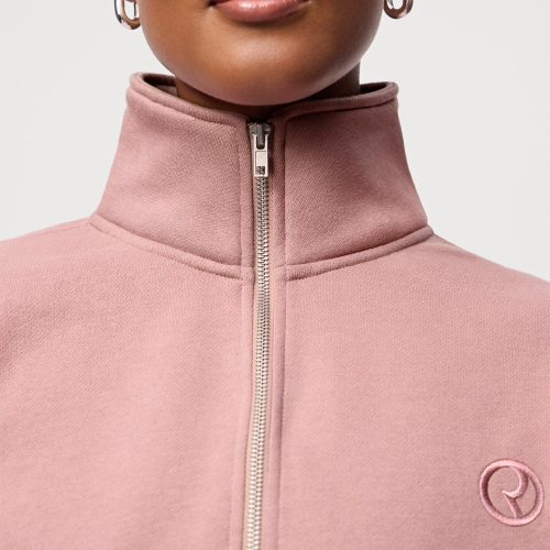 ON FIGURE EVERYDAY QUARTER ZIP SWEATSHIRT DETAILS 01